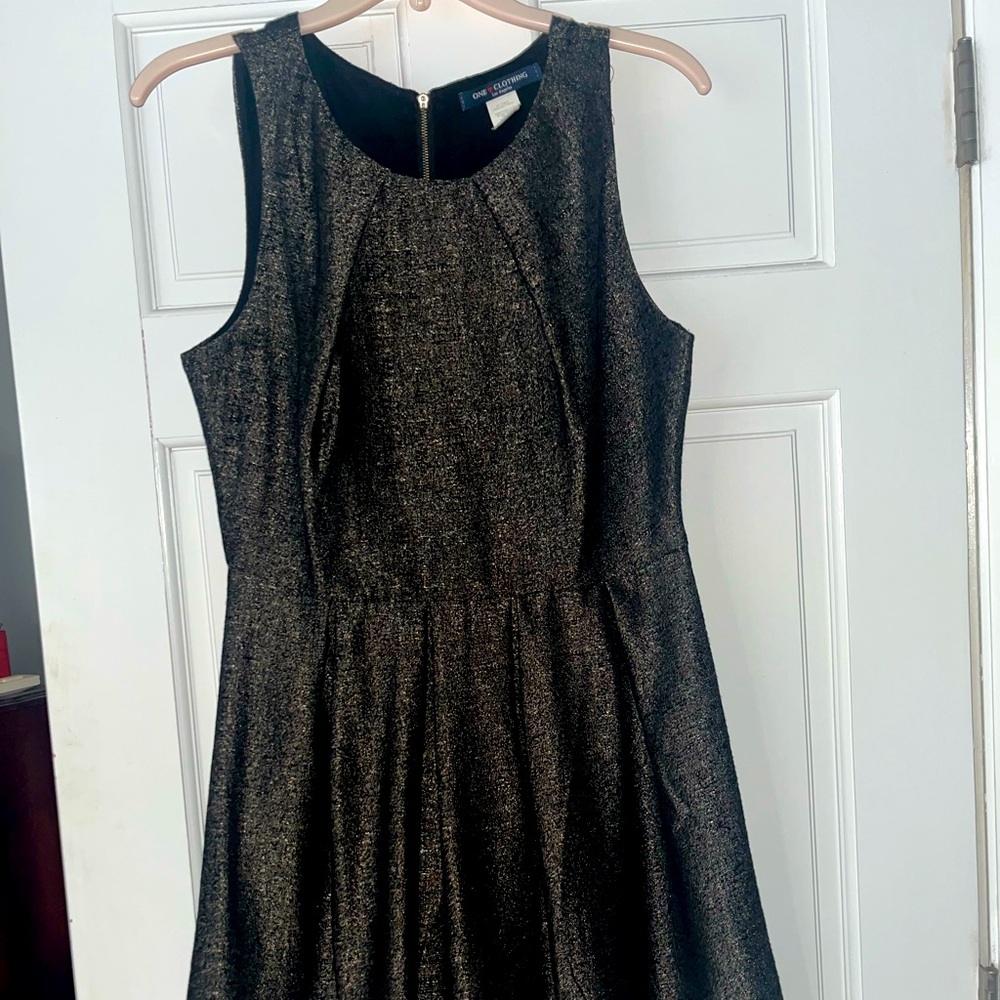 Black and gold dress